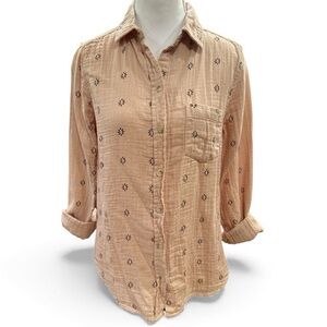 Sonoma Peach Button Down Shirt